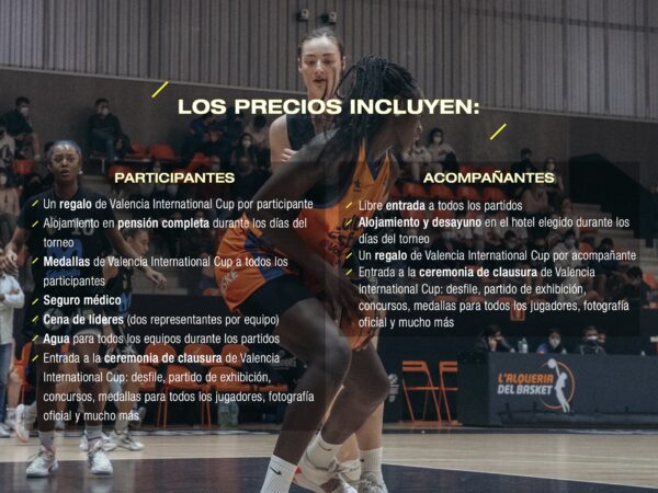 VALENCIA INTERNATIONAL CUP 2023 | Precios que incluyen
