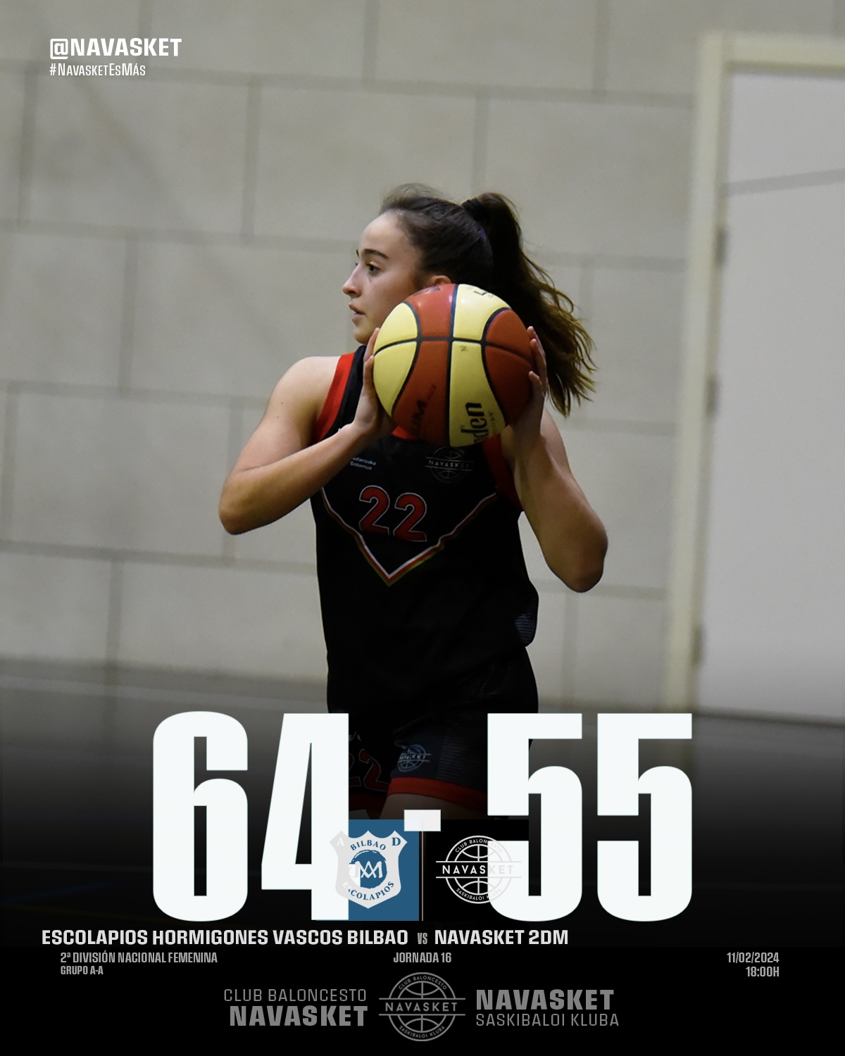 #2aFEM | J.16 | Escolapios Hormigones Vascos Bilbao 64-55 Navasket 2DF