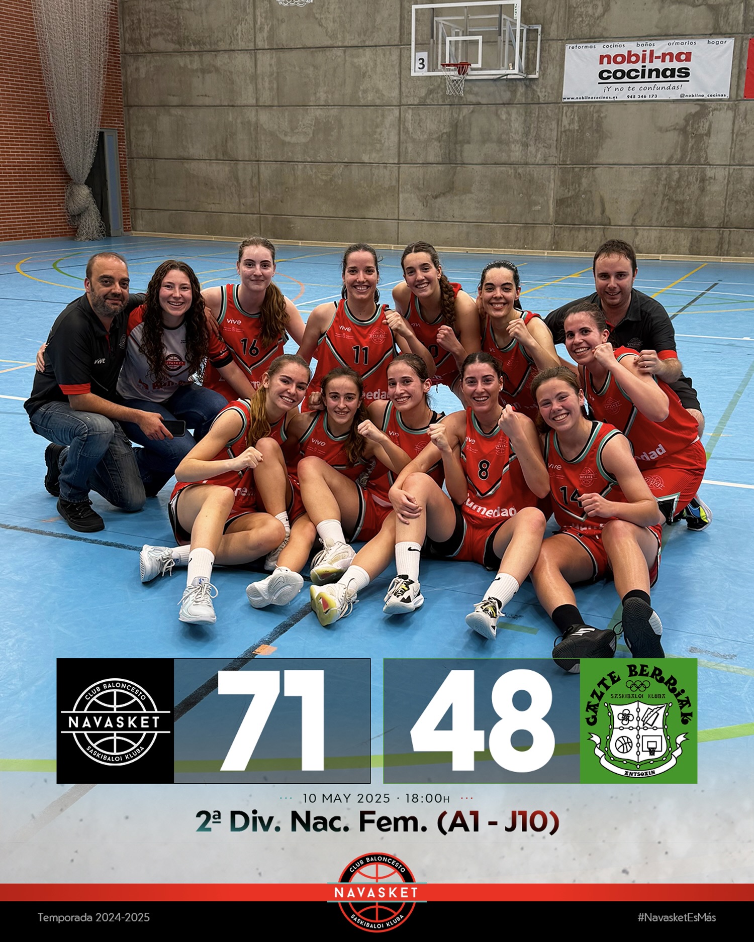 2ªFEM (A1 - j10) | Navasket 2DF 71-48 Gazte Berriak