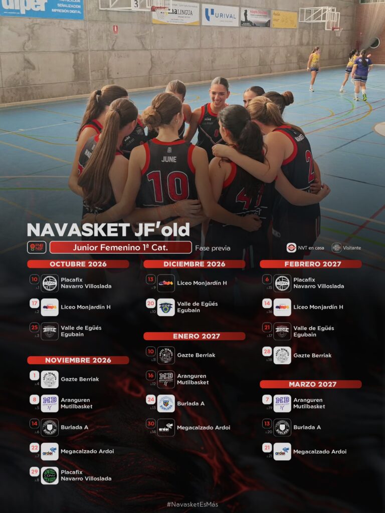 #NVT | Calendario Navasket JF'old (2026-2027)