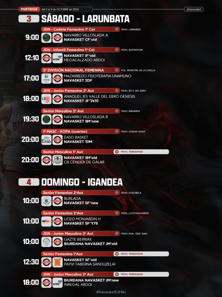 SEÑALAMIENTOS | 3 al 9 de octubre 2026 (1/1)