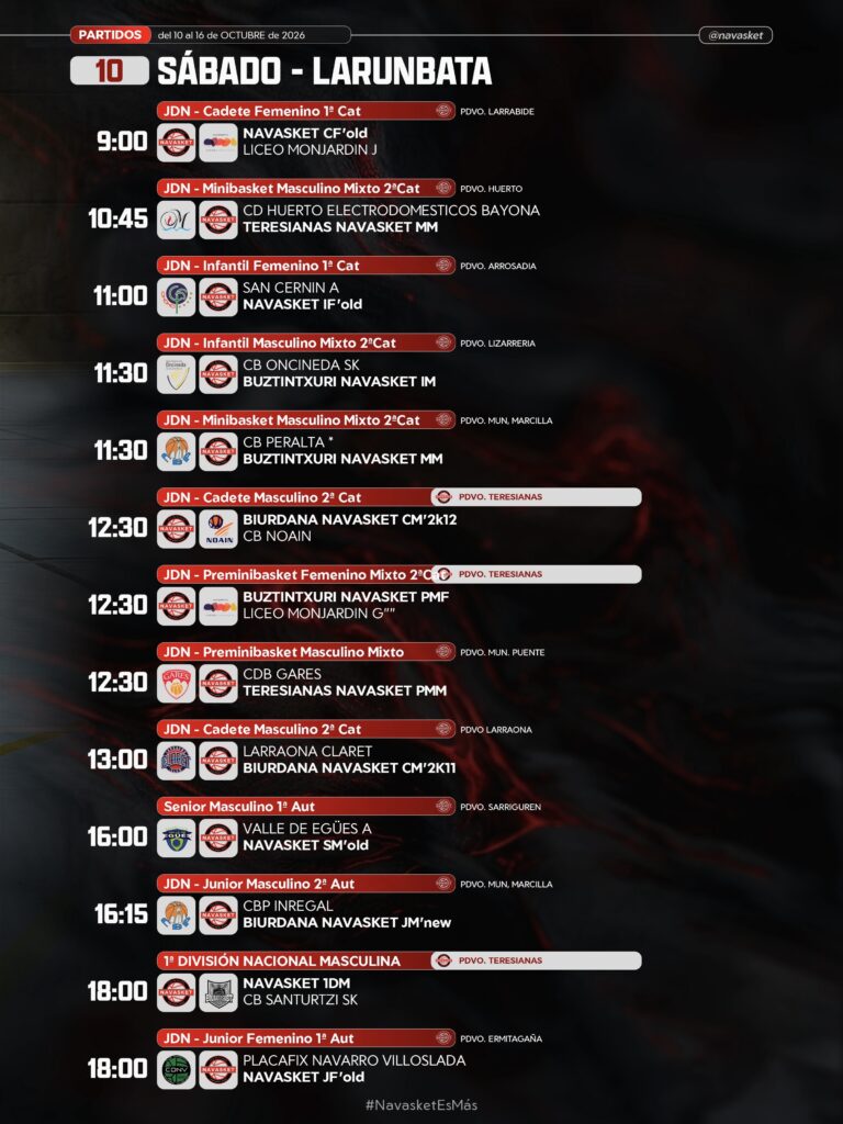 SEÑALAMIENTOS | 10 al 16 de octubre 2026 (1/2)