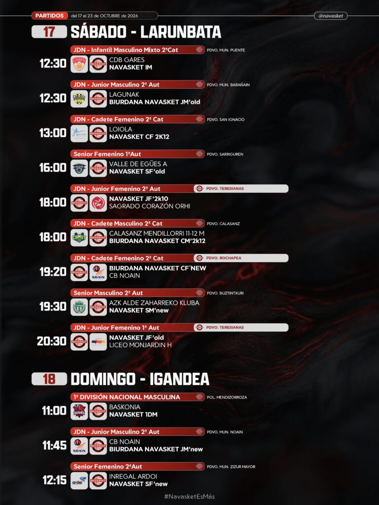 SEÑALAMIENTOS | 17 al 23 de octubre 2026 (2/3)